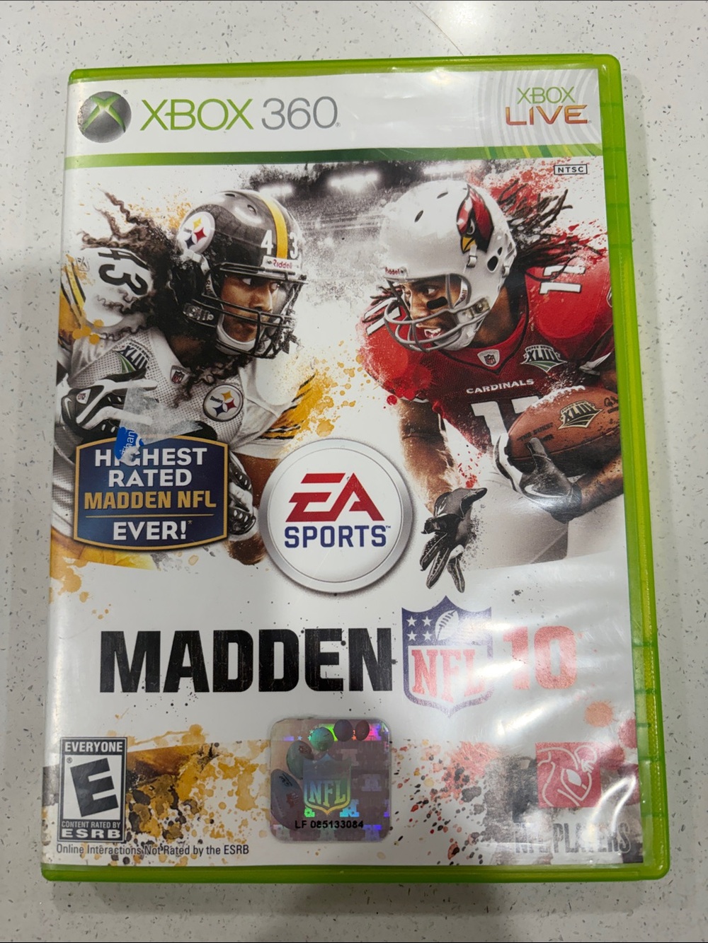 Microsoft Xbox 360 Madden NFL 10 - Green Case with White Cover Art